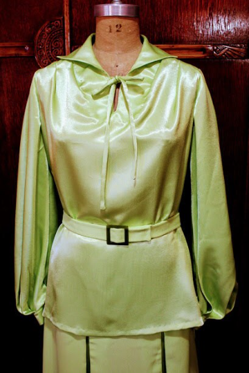 1930s Style Super Full Bishop Sleeve Blouse with Bow Collar Custom Made in Your Size From a Vintage Pattern 1936