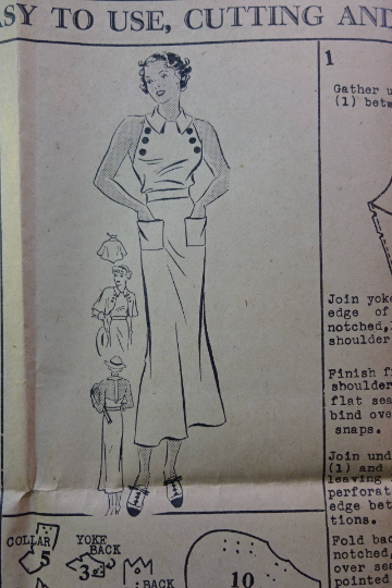 1930s Style Halter T Back Sun Dress with Detatchable Capelet Custom Made in Your Size From a Vintage Pattern 1935