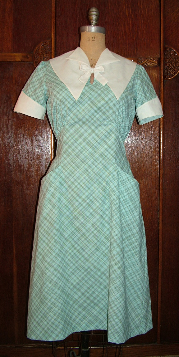 1930s Style Sweet Little Basic House Dress Custom Made in Your Size From a Vintage Pattern 1936
