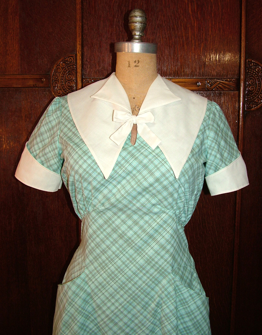 1930s Style Sweet Little Basic House Dress Custom Made in Your Size From a Vintage Pattern 1936