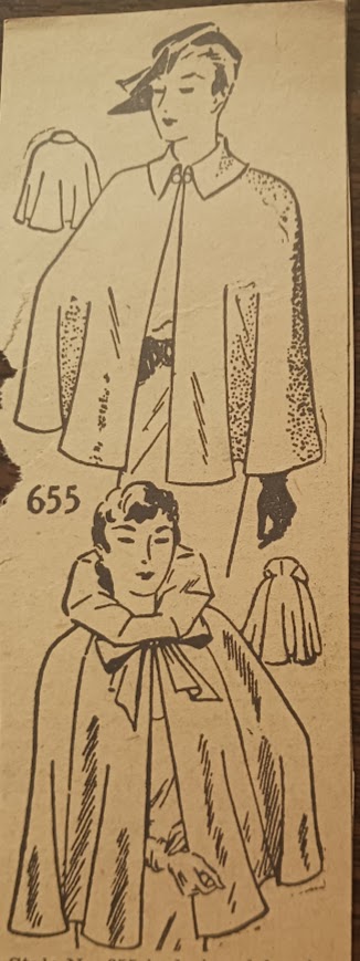 1930s Style Evening Cape with Plain or Circular Stand Up Collar Custom Made in Your Size From a Vintage Pattern 1936