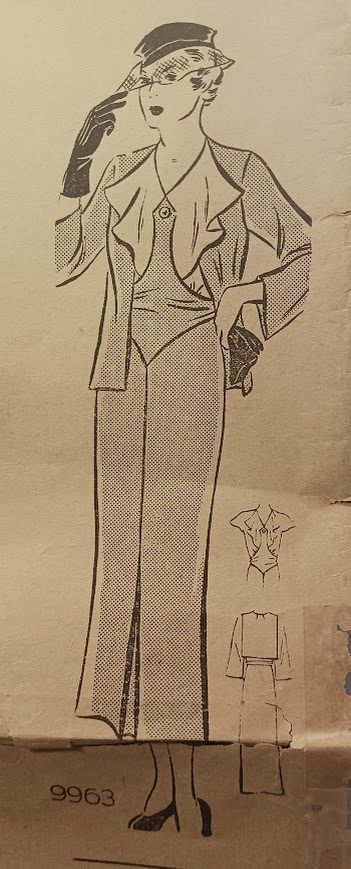 1930s Style Pointed Midriff Dress with Jabot Custom Made in Your Size From a Vintage pattern 1936