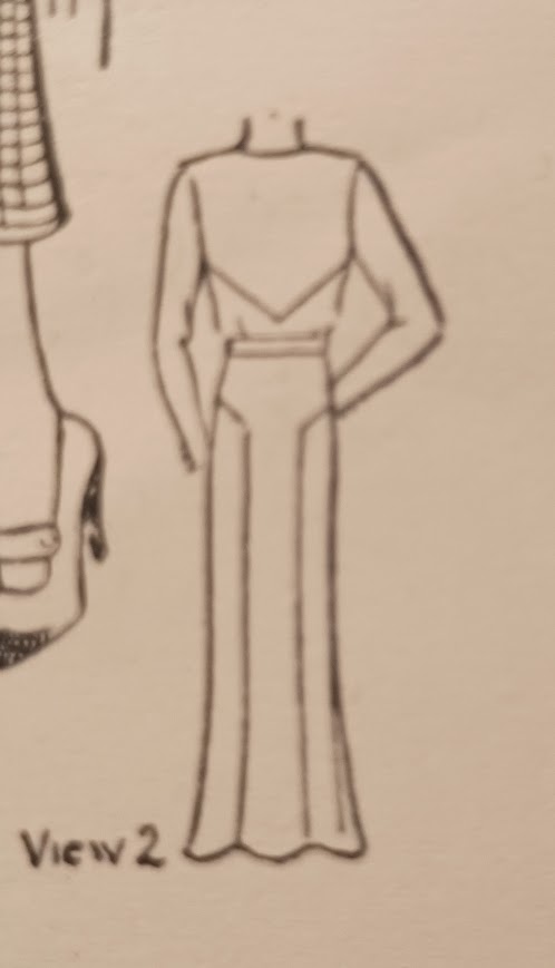 1930s Style V Neck Surplice Dress with Art Deco Seam Lines Custom Made in Your Size From a Vintage Pattern 1934