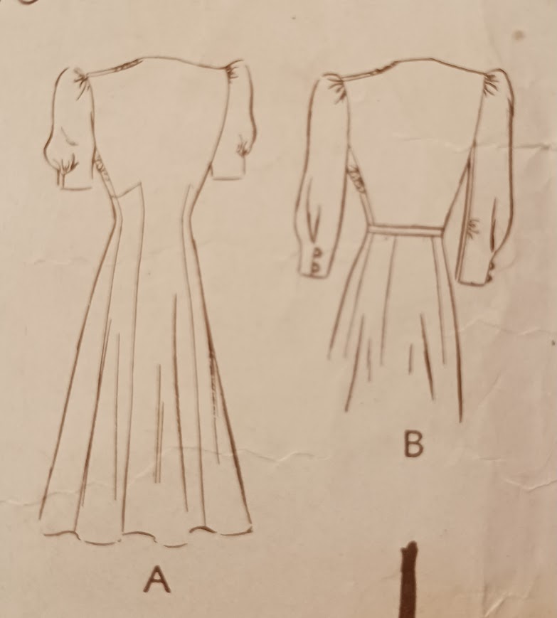 1930s Style Gathered Bust and Neckline Sweetheart Swing Dress Custom Made in Your Size From a Vintage Pattern 1940