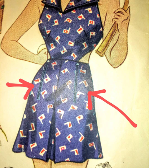 1930s Style Wide Collar Cut Out Halter Playsuit Custom Made in Your Size From a Vintage Pattern 1936