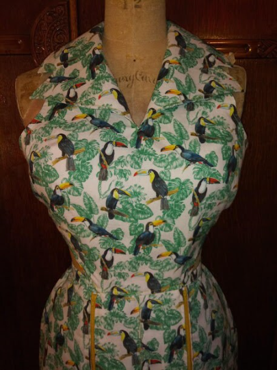 1930s Style Wide Collar Cut Out Halter Playsuit Custom Made in Your Size From a Vintage Pattern 1936