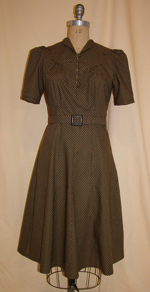 1930s Style Scalloped Shaped Yoke Dress Eight Gore Skirt Custom Made in Your Size From a Vintage Pattern 1939