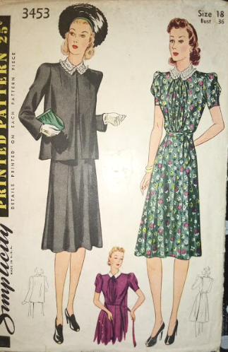 1940s Style Maternity Wrap Around Dress Custom Made in Your Size From a Vintage Pattern 1940