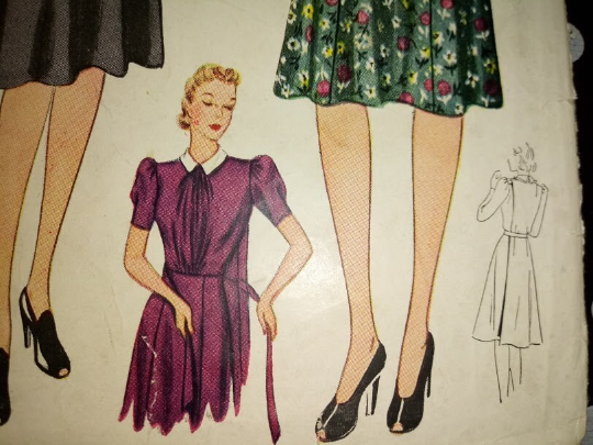 1940s Style Maternity Wrap Around Dress Custom Made in Your Size From a Vintage Pattern 1940