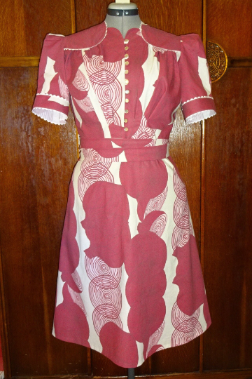 1940s Style Wrap Around or MATERNITY Dress Custom Made in Your Size From a Vintage Pattern 1940