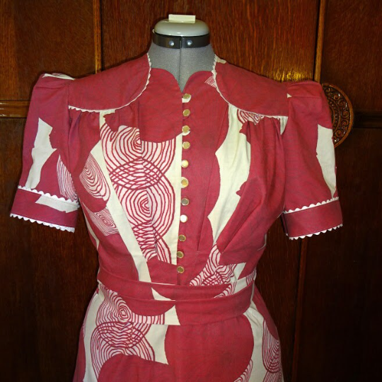 1940s Style Wrap Around or MATERNITY Dress Custom Made in Your Size From a Vintage Pattern 1940