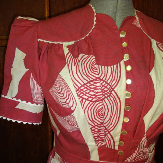 1940s Style Wrap Around or MATERNITY Dress Custom Made in Your Size From a Vintage Pattern 1940