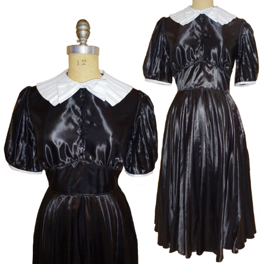 1940s Style Swing Time Dress with Eight Gore Skirt Custom Made in Your Size From a Vintage Pattern 1940