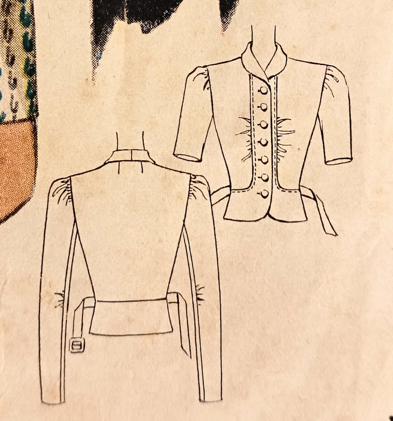 1930s Style Fitted Gathered Bust Button Up Blouse Custom Made in Your Size From a Vintage Pattern 1938