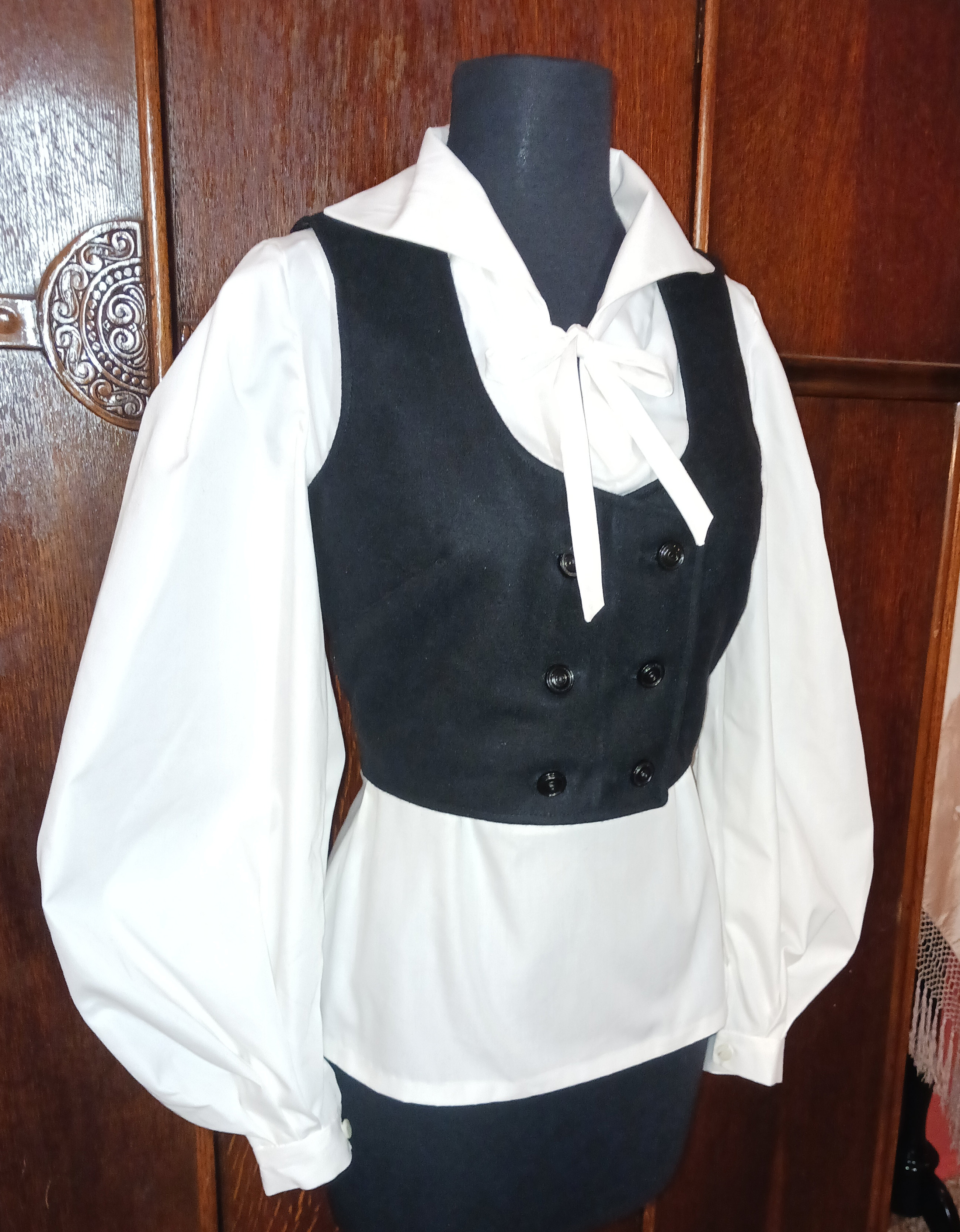 1940s Style Separates 4pc Blouse, Vest, Jacket and Skirt Set Custom Made in Your Size From Vintage Pattern 1940