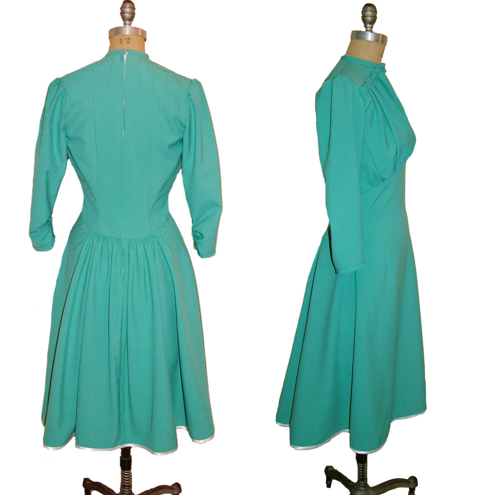 1930s Style Gathered Bust Dress with Gathered Back Skirt Custom Made in Your Size From a Vintage Pattern 1939