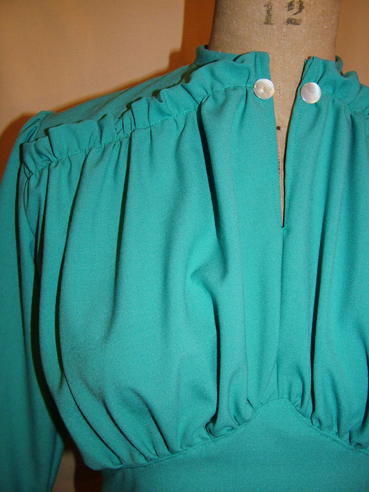 1930s Style Gathered Bust Dress with Gathered Back Skirt Custom Made in Your Size From a Vintage Pattern 1939