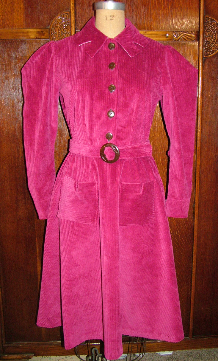 1930s Style Raised Neck or Shaped Collar Dress with Bias Full Skirt Custom Made in Your Size From a Vintage Pattern 1937