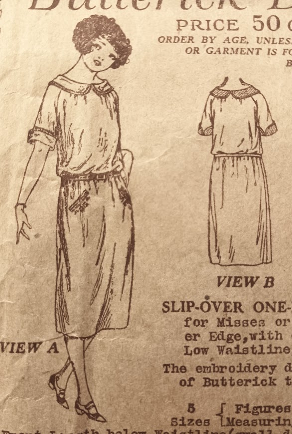 1920s Style Raglan Sleeve Basic Day Dress with Elastic Drop Waist Custom Made in Your Size From a Vintage Pattern 1922