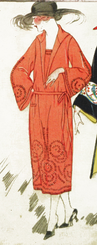 Early 1920s Style Plunge Neck Drop Waist Dress with Bell Sleeves Custom Made in Your Size From a Vintage Pattern 1922