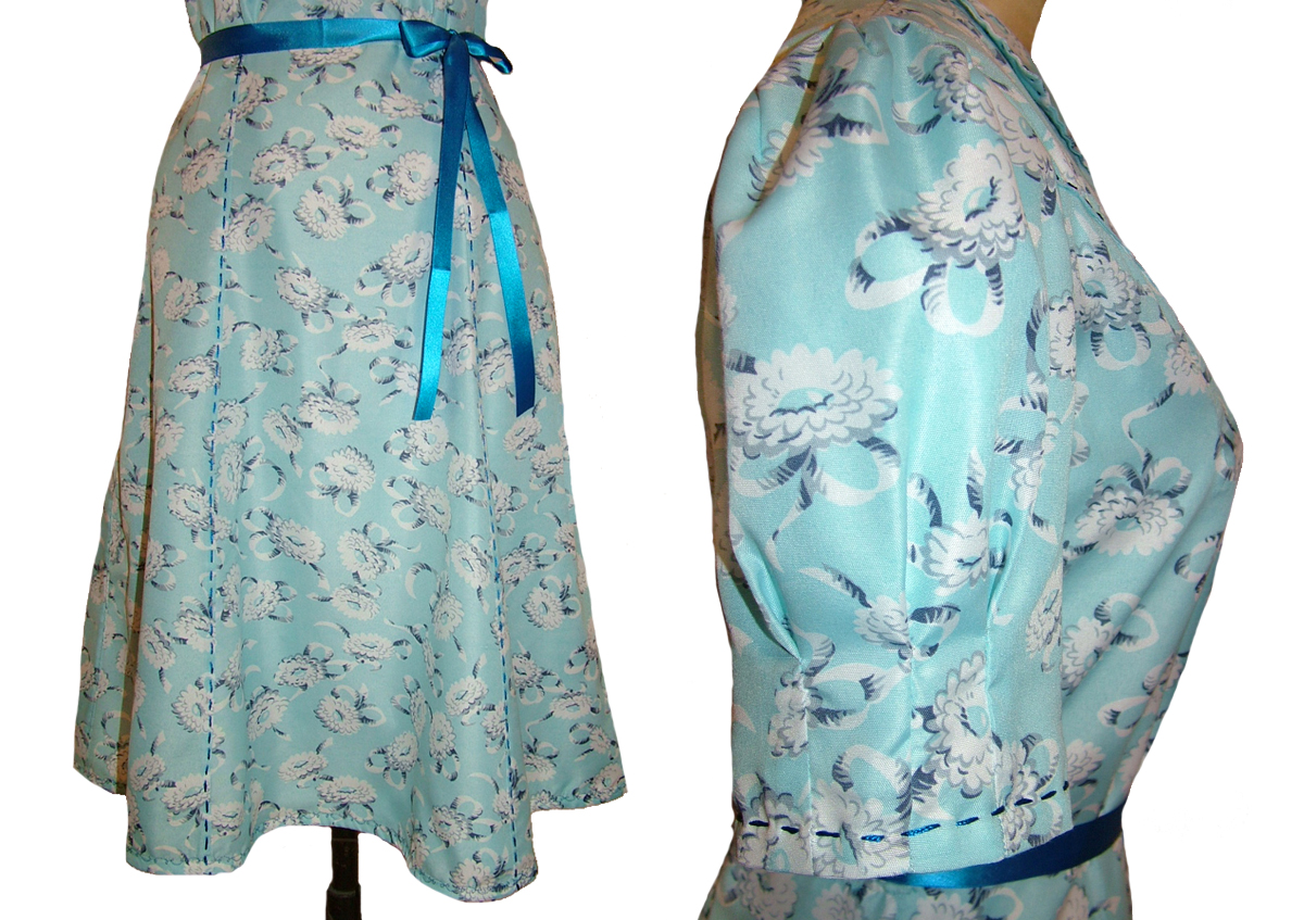 1930s Style Revere Collar Western Yoke Dress with Eight Gore Skirt Custom Made in Your Size From a Vintage Pattern 1939