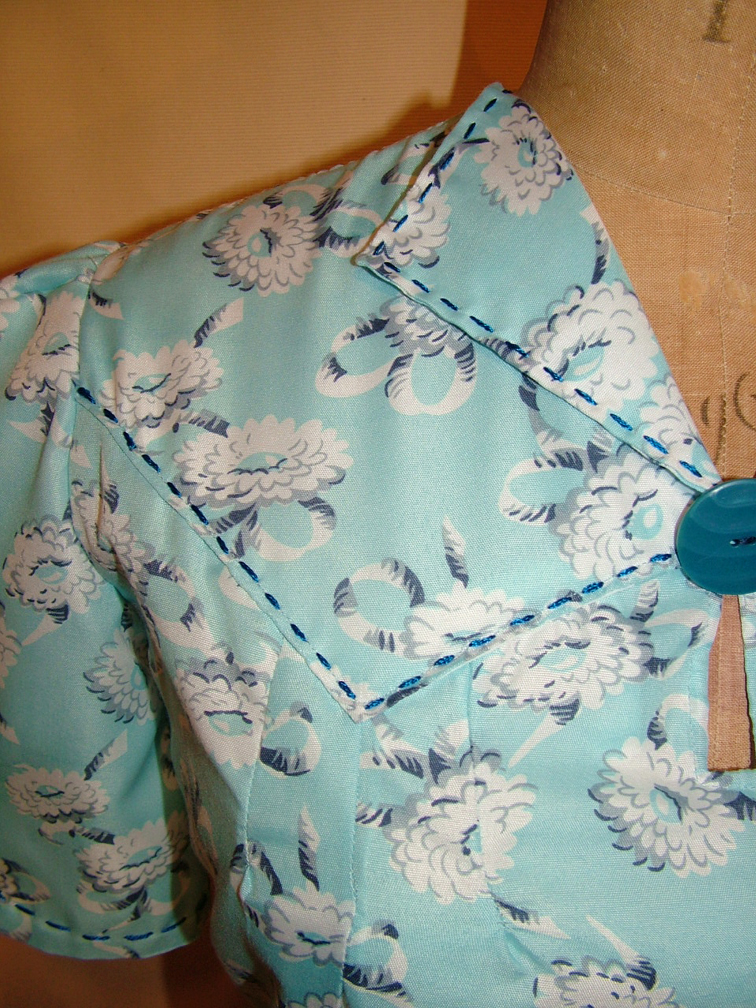 1930s Style Revere Collar Western Yoke Dress with Eight Gore Skirt Custom Made in Your Size From a Vintage Pattern 1939