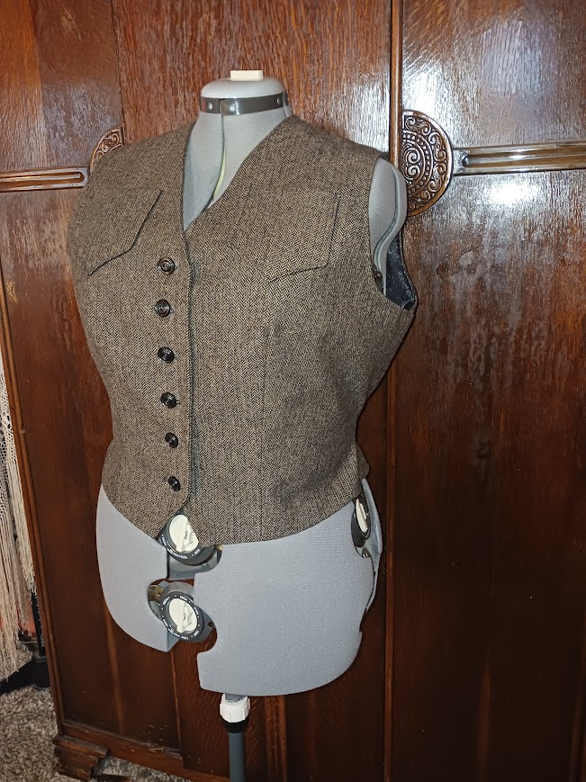 1940s Style Separates 3pc Blouse, Vest and High Waist Skirt Set Custom Made in Your Size From Vintage Pattern 1940