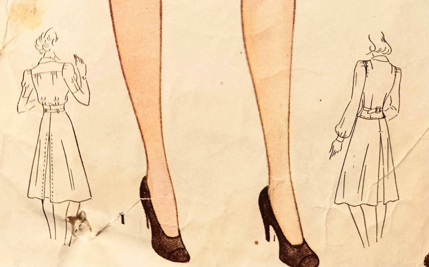 1940s Style Separates 3pc Blouse, Vest and High Waist Skirt Set Custom Made in Your Size From Vintage Pattern 1940