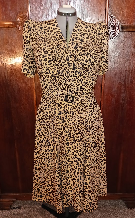 1940s Style Gathered Bust Full Skirt Swing Dress Custom Made in Your Size From a Vintage Pattern 1940