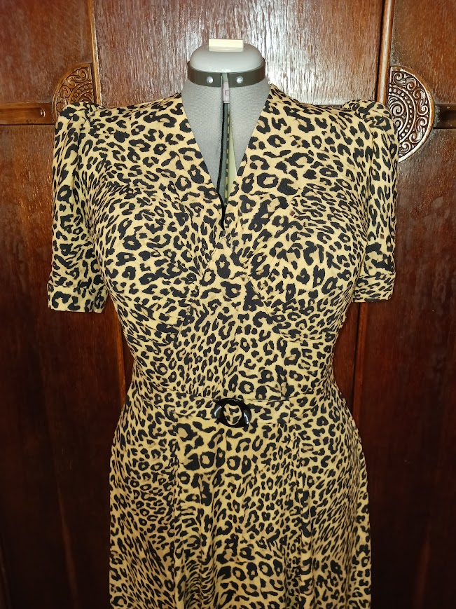 1940s Style Gathered Bust Full Skirt Swing Dress Custom Made in Your Size From a Vintage Pattern 1940