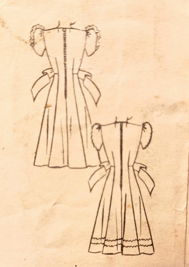 1940s Style WWII Era Square Neck Full Flared House Dress with Ric Rac Custom Made in your Size From a Vintage Pattern 1942