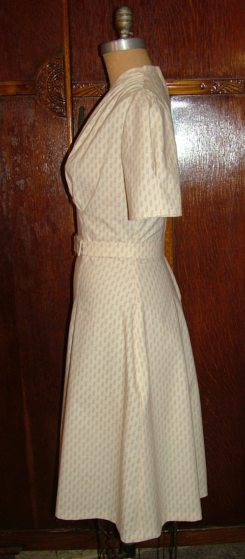 1940s Style Gathered Bust Full Skirt Swing Dress Custom Made in Your Size From a Vintage Pattern 1940