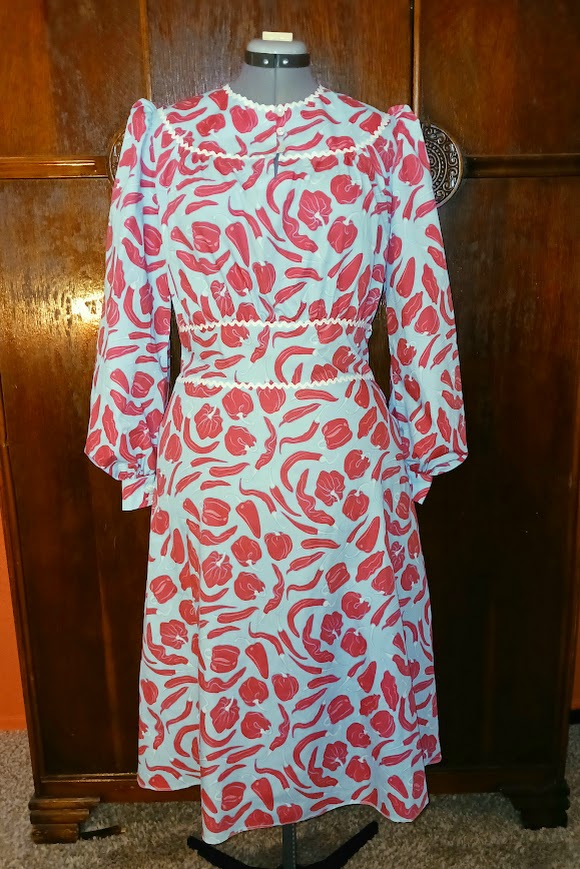 1940s Gathered Bodice Puff Sleeve Dress with Full Skirt Custom Made in your Size From a Vintage Pattern 1941