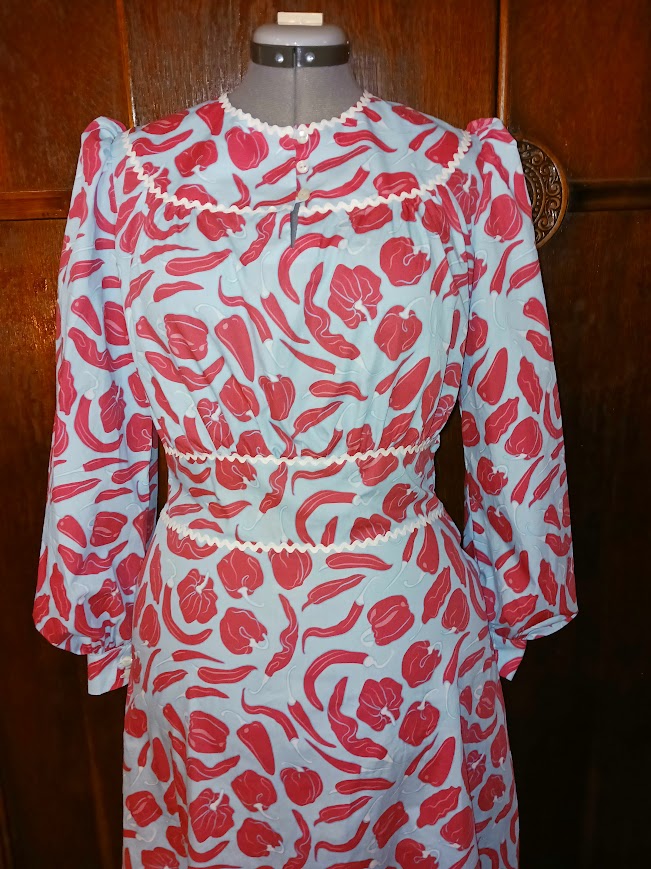 1940s Gathered Bodice Puff Sleeve Dress with Full Skirt Custom Made in your Size From a Vintage Pattern 1941