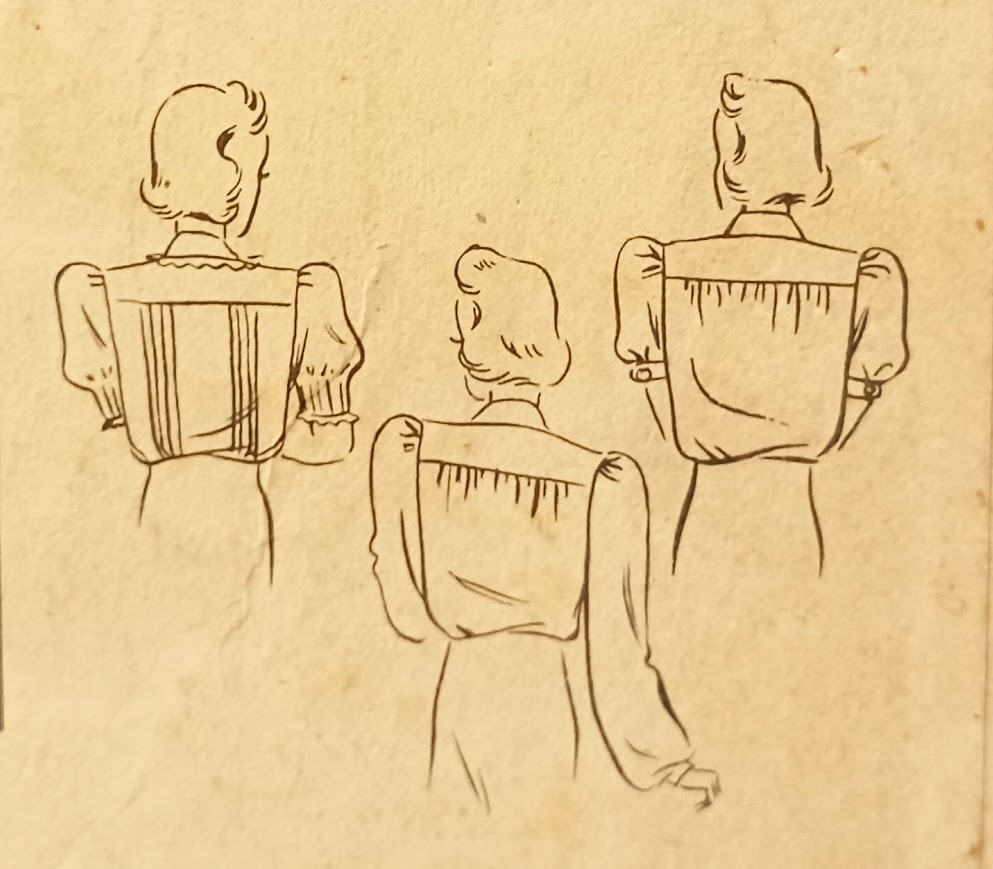 1930s Style Button Up Puff Sleeve Blouse Optional Pin Tucks and Jabot Custom Made in Your Size From a Vintage Pattern 1939