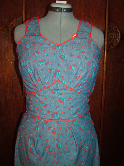 1940s Style Pointed Midriff Button Back Overalls Trousers Custom Made In Your Size From a Vintage Pattern 1944