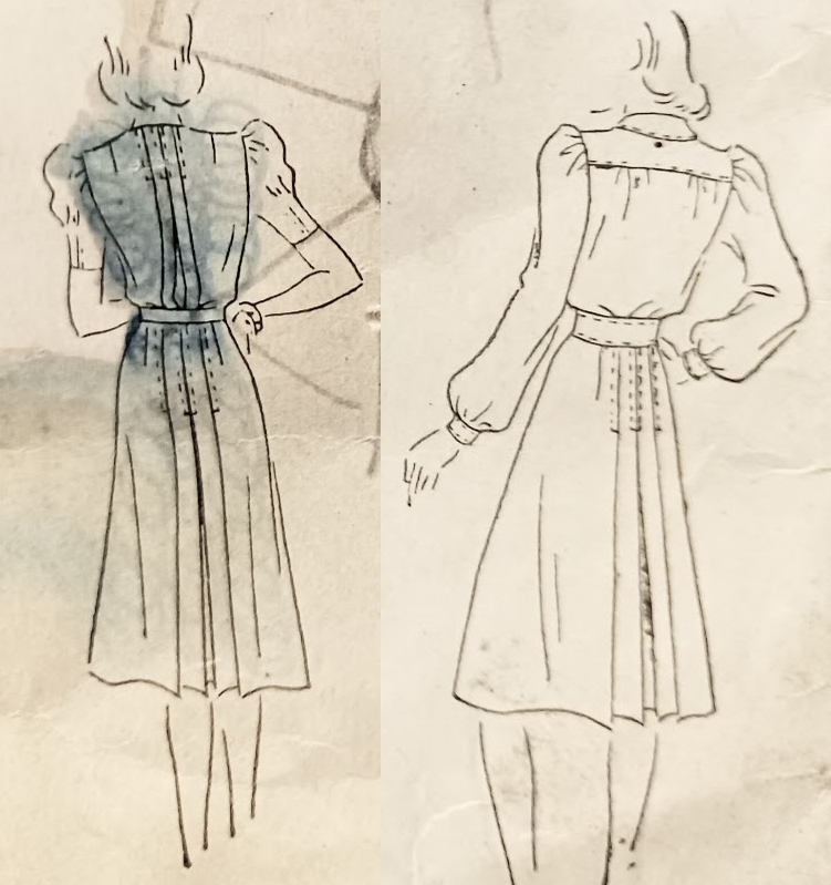 1940s Style Pleated Day Dress with Swing Skirt and Optional Short Jacket Custom Made in Your Size From a Vintage Pattern 1940
