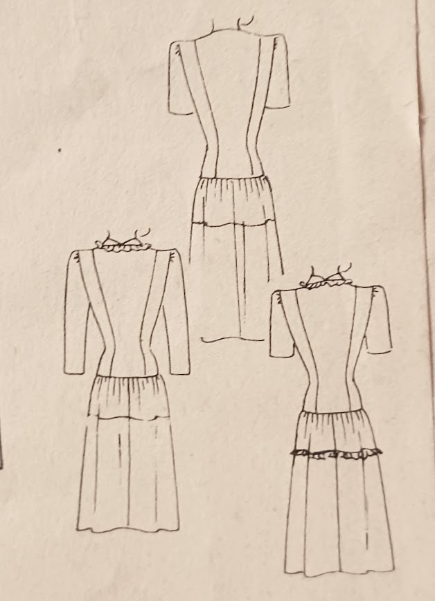 1940s Style V Neck Fitted Drop Waist Dress With 2 Tier Gathered Skirt Custom Made in Your Size From a Vintage Pattern 1943