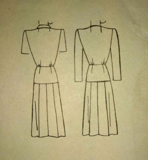 1940s Style 2pc Wrap Around Blouse and Eight Gore Full Skirt Custom Made in Your Size From a Vintage Pattern 1943
