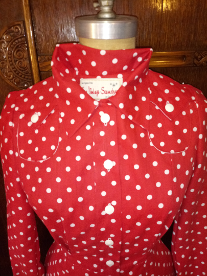 1940s Style 2pc Playsuit Romper with Button up Full Aline Skirt Custom Made from in Your Size From a Vintage Pattern 1941