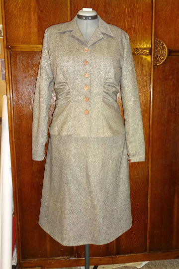 1940s Style 2pc Gathered Blouse and Seven Gore Skirt Custom Made in Your Size From Vintage Pattern 1943