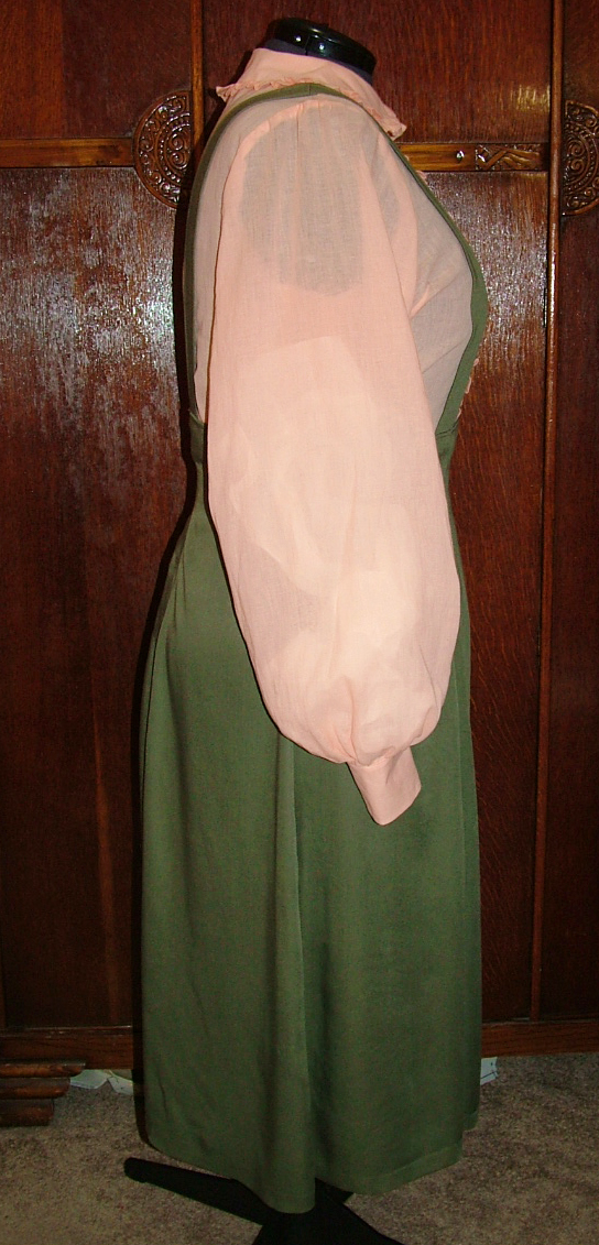 1940s Style High Waist A Line Skirt With Optional Button Up Bishop Sleeve Blouse Custom Made in Your Size From a Vintage Pattern 1941