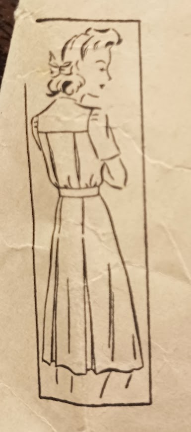 1940s Style Square Neck Pleated Day Dress Custom Made in Your Size From a Vintage Pattern 1941