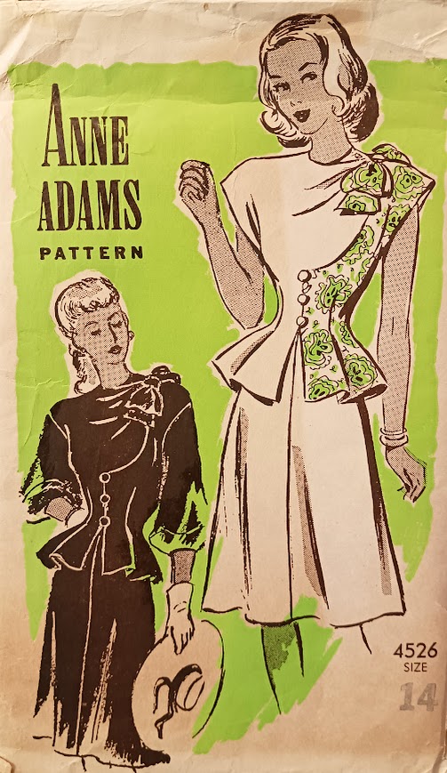 1940s Style 2pc Side Draped New Look Blouse and Aline Skirt Custom Made in Your Size From a Vintage Pattern 1948