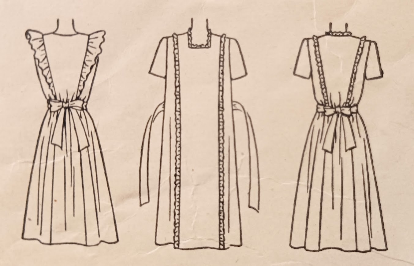 1940s Style WWII Era Pinafore Maternity House Dress Custom Made in Your Size From a Vintage Pattern 1943