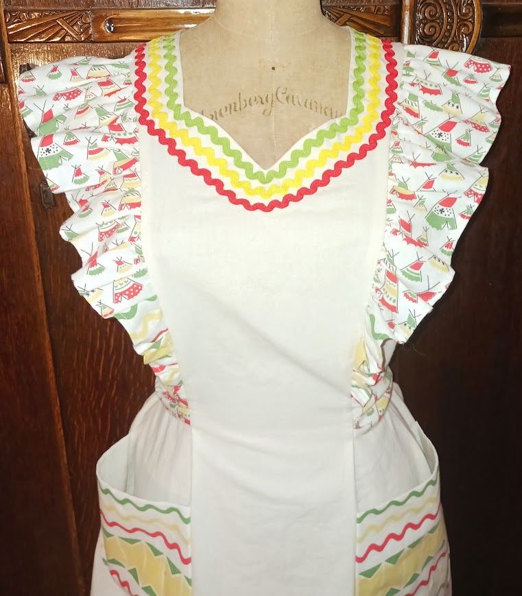 1940s Style WWII Era Pinafore Maternity House Dress Custom Made in Your Size From a Vintage Pattern 1943