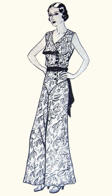 1930s Style Nautical Beach Pajamas Pyjamas Custom Made in Your Size From a Vintage Pattern 1931