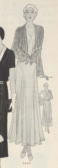 1930s Style 2pc V Neck Sleeveless Dress with Art Deco Seam Details and Over Blouse Custom Made in Your Size From a Vintage Pattern 1931