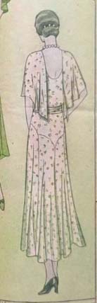 1930s Style Cape Collar Dress with Long Pointed Fluttery Skirt Custom Made in Your Size From a Vintage Pattern 1930