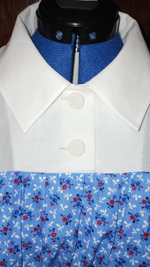 1930s Style Gathered Bust Color Blocked Puffed Sleeve Dress Custom Made in Your Size From a Vintage Pattern 1938